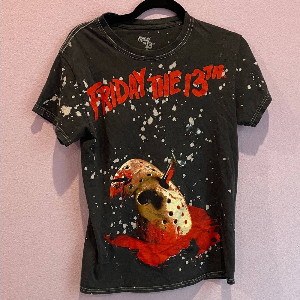 Friday the 13th adult xs Graphic Halloween T-Shirt - Black